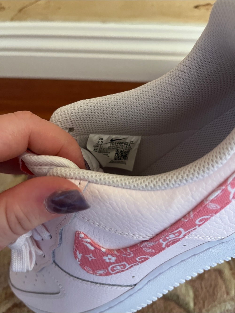 Nike Wmns Air Force 1 '07 'Pearl Pink/Coral Chalk White' Size 9.5 - New in Box - Picture 5 of 7